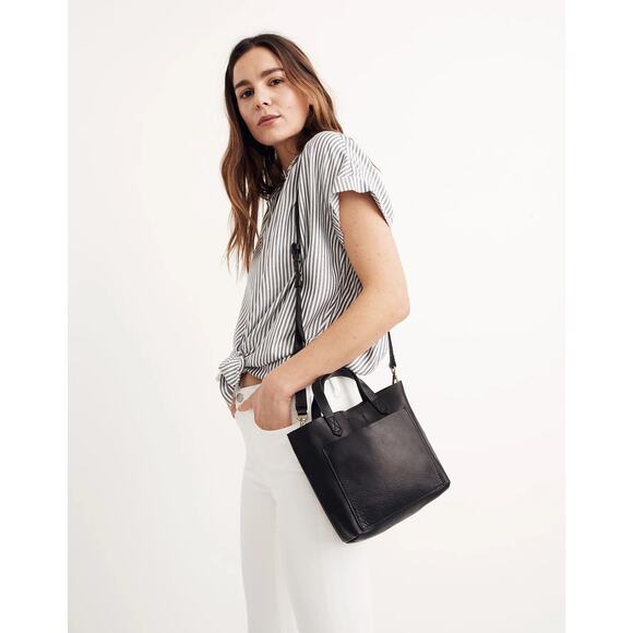 Madewell Black Leather Small Transport Crossbody - Picture 1 of 9